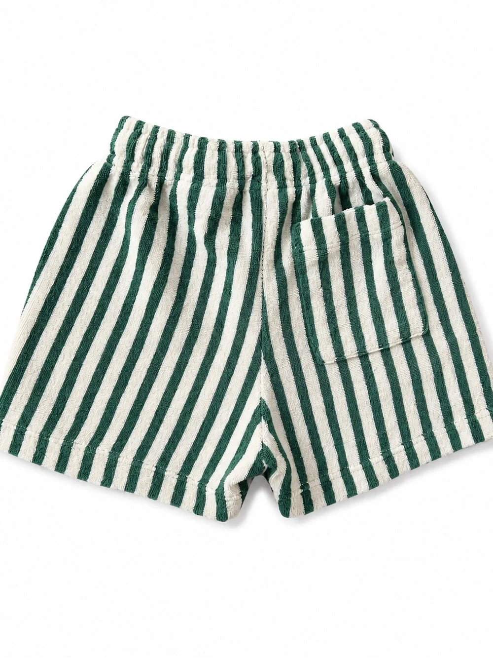 Zara Baby Green Cream Striped Terry Cloth Shorts 18M 86cm
